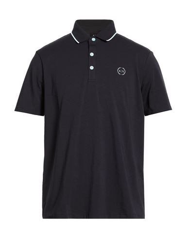 Man Polo shirt Midnight blue Size L Cotton, Elastane
