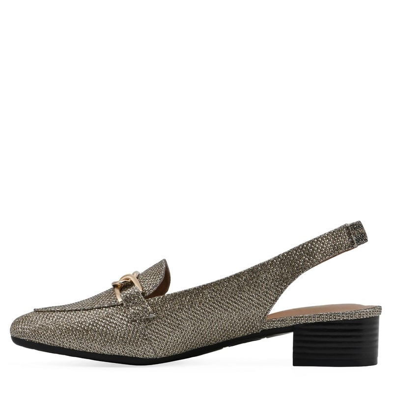 Women's Boreal Slingback Loafers (Gold Glitter Fabric)