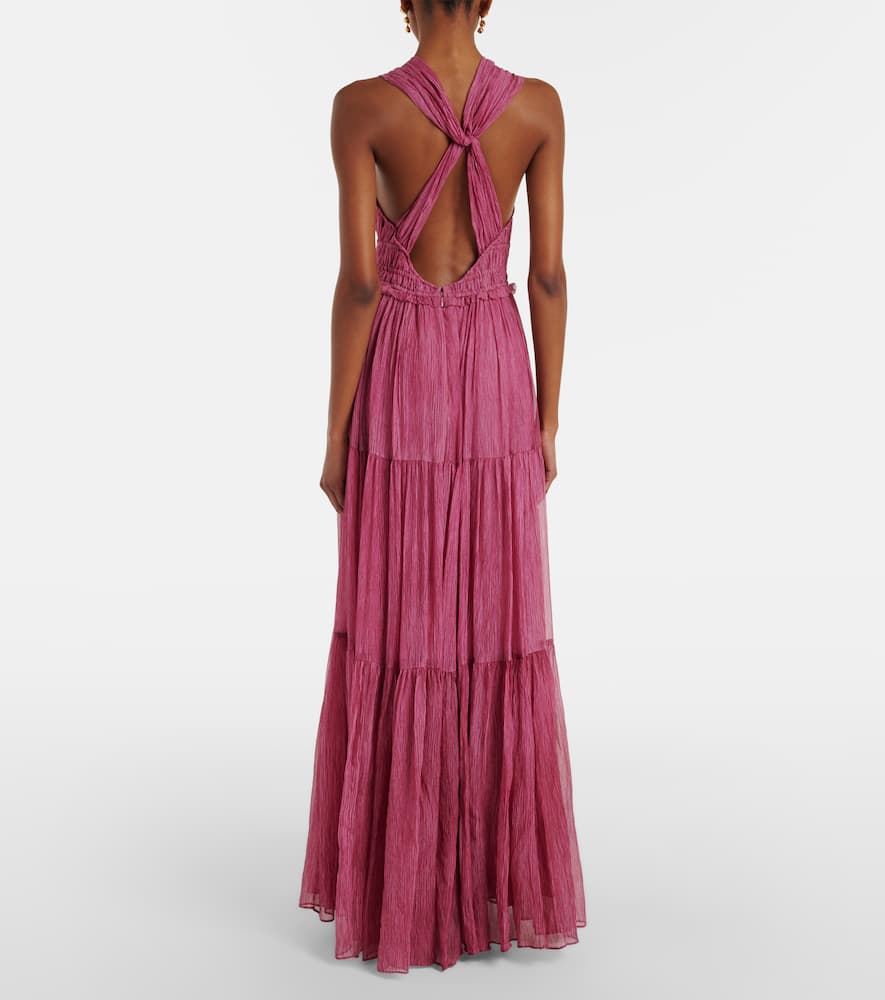 Freesia silk chiffon gown