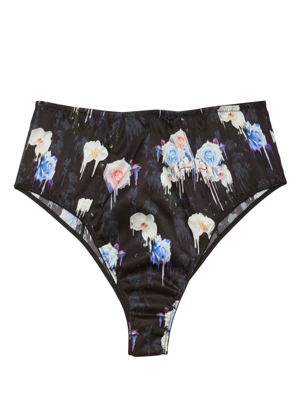 Bouquet graphic-print briefs - Black