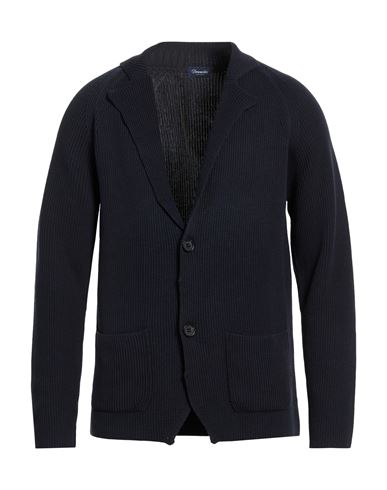 Man Cardigan Midnight blue Size 38 Cotton