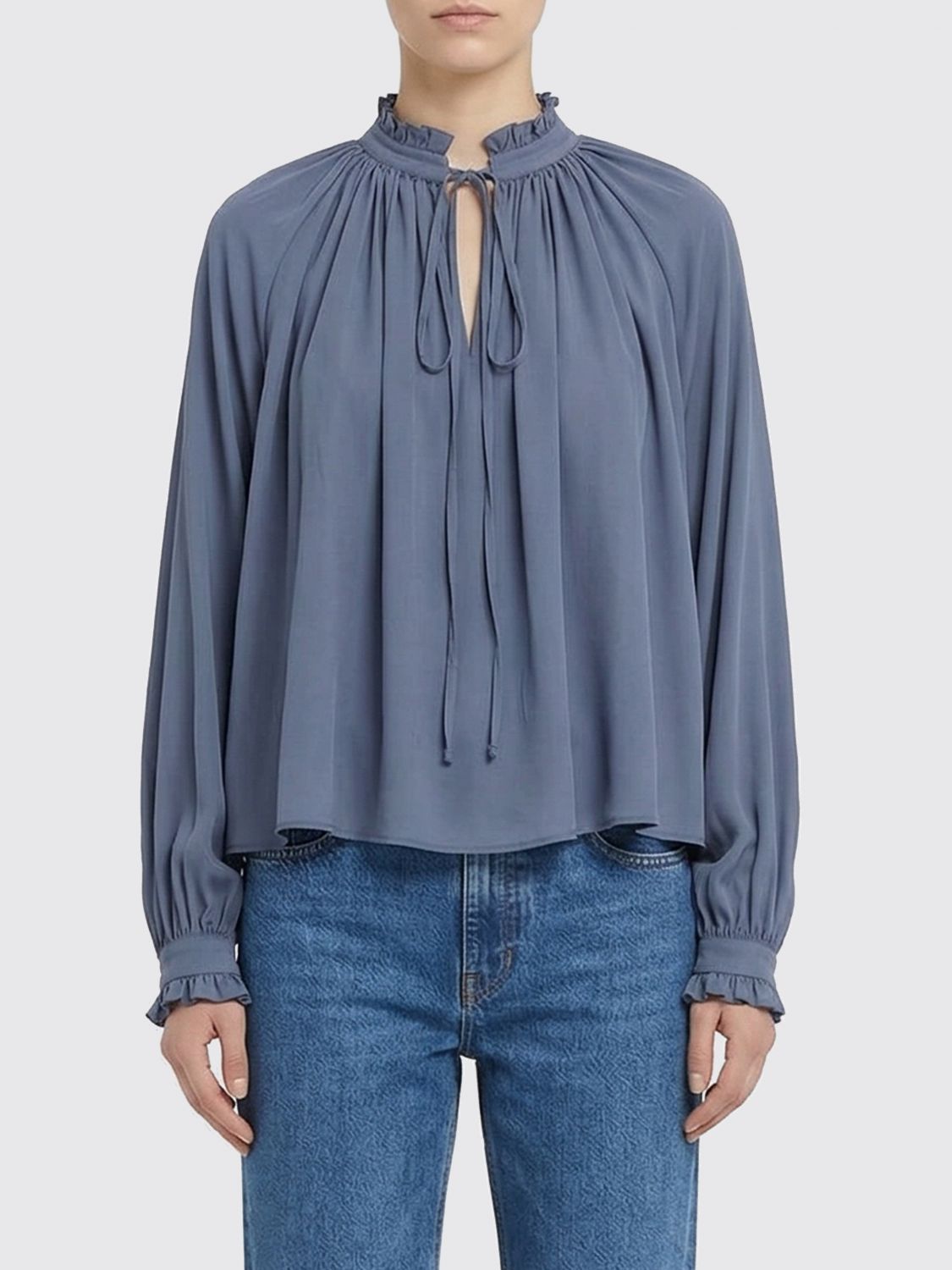Shirt Woman color Gnawed Blue