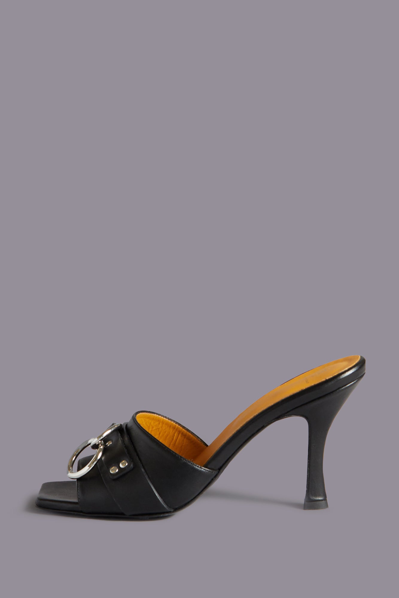 R13 Sid Heeled Harness Slide - Black