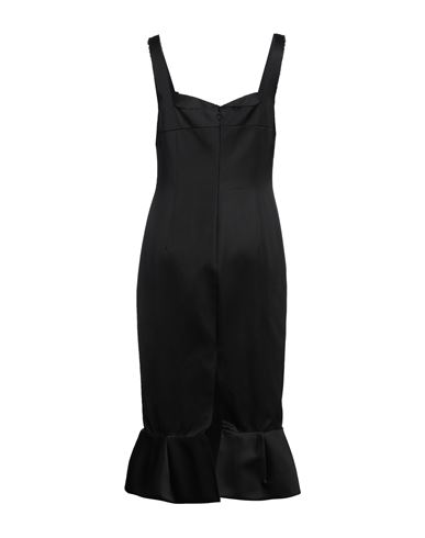 Woman Midi dress Black Size 6 Viscose, Cotton