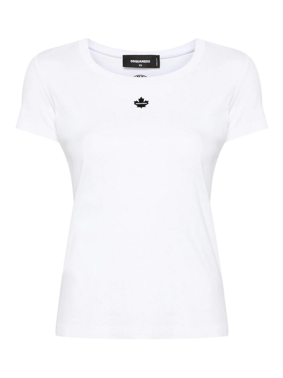 Appliqué-logo cotton T-shirt - White