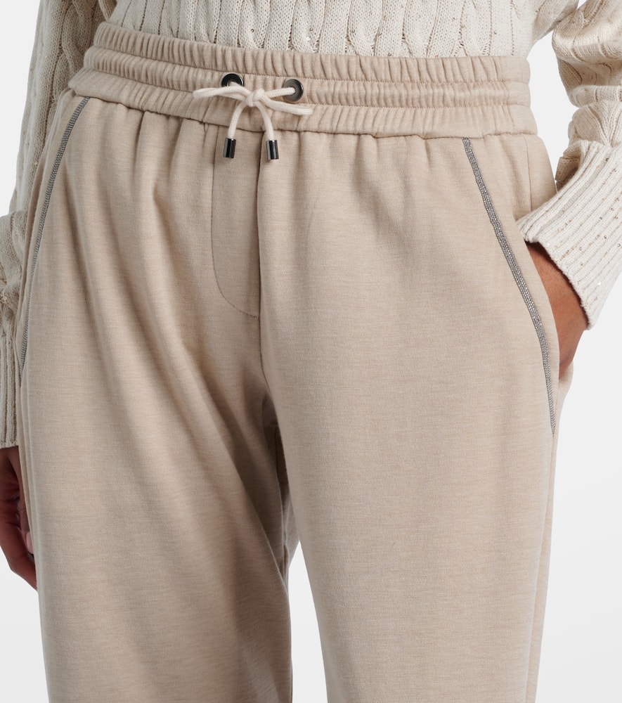Monili cotton and silk-blend sweatpants