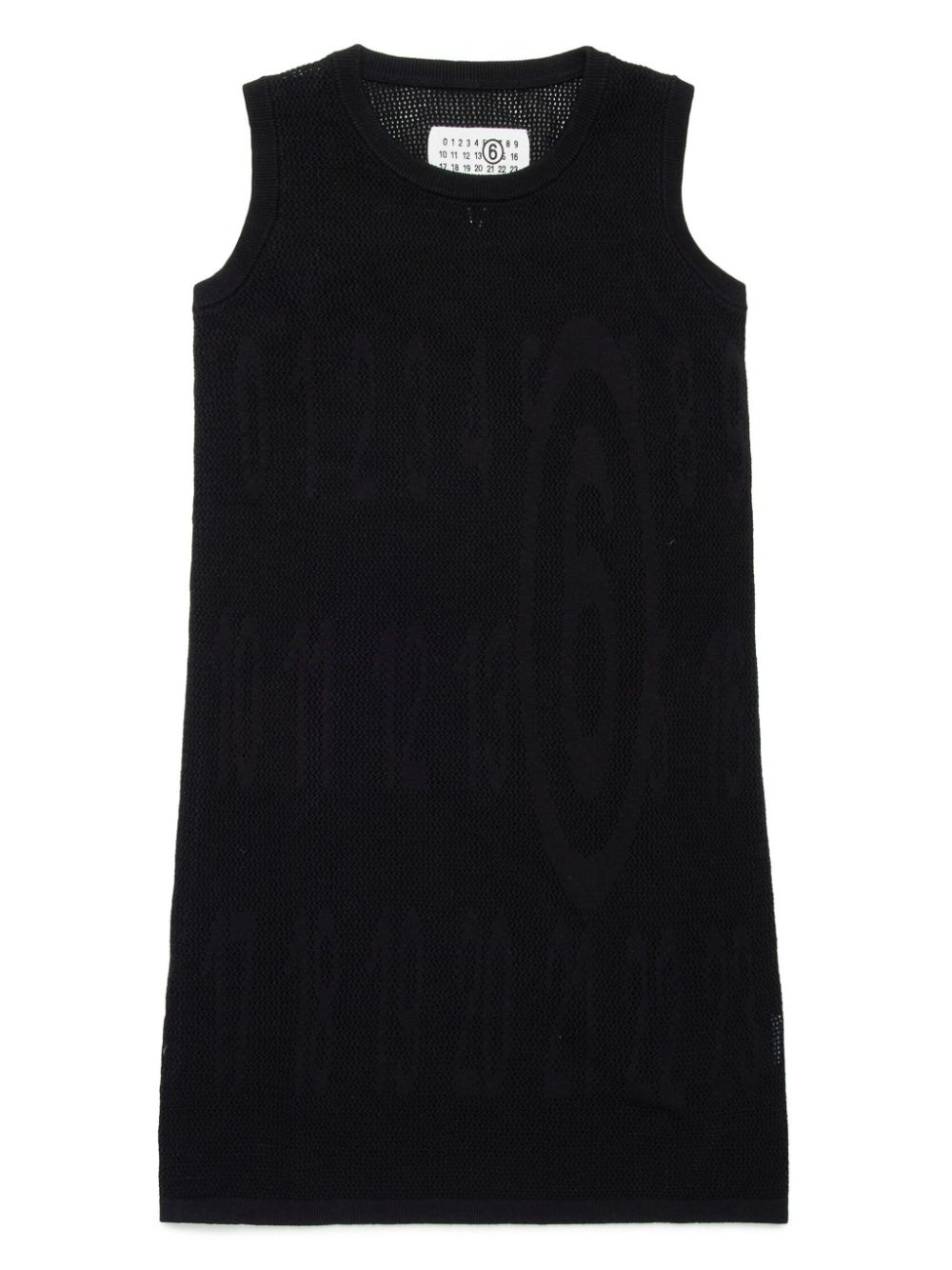 Numbers-jacquard dress - Black