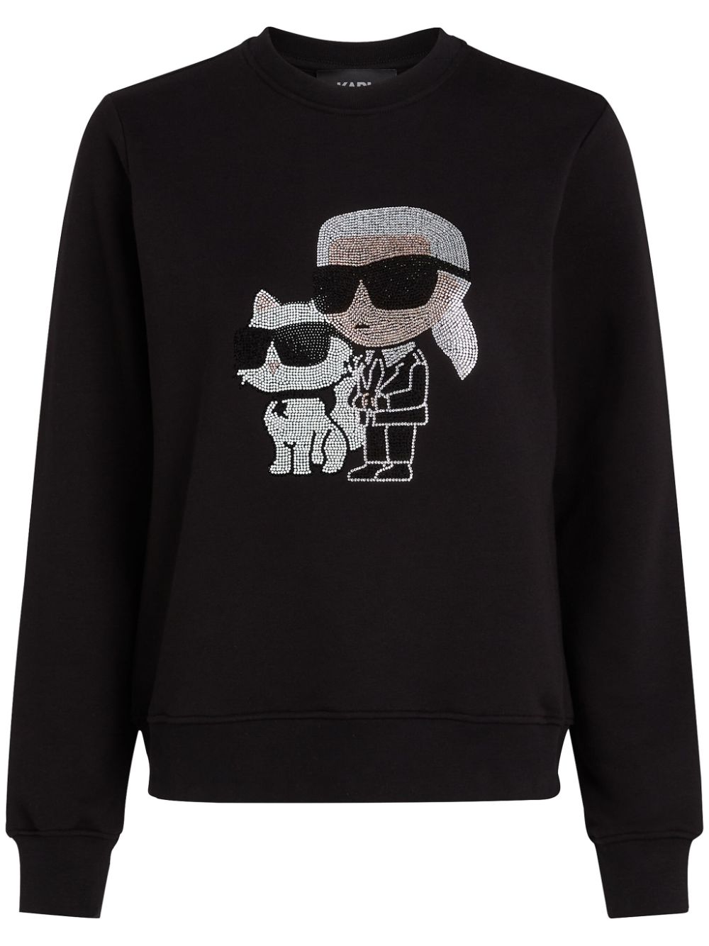 Ikonik rhinestone-embellished sweatshirt - Black