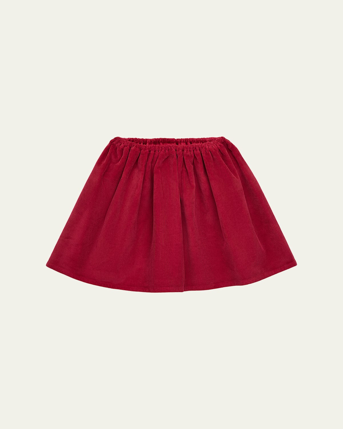 Girl's Pleated Corduroy Mini Skirt