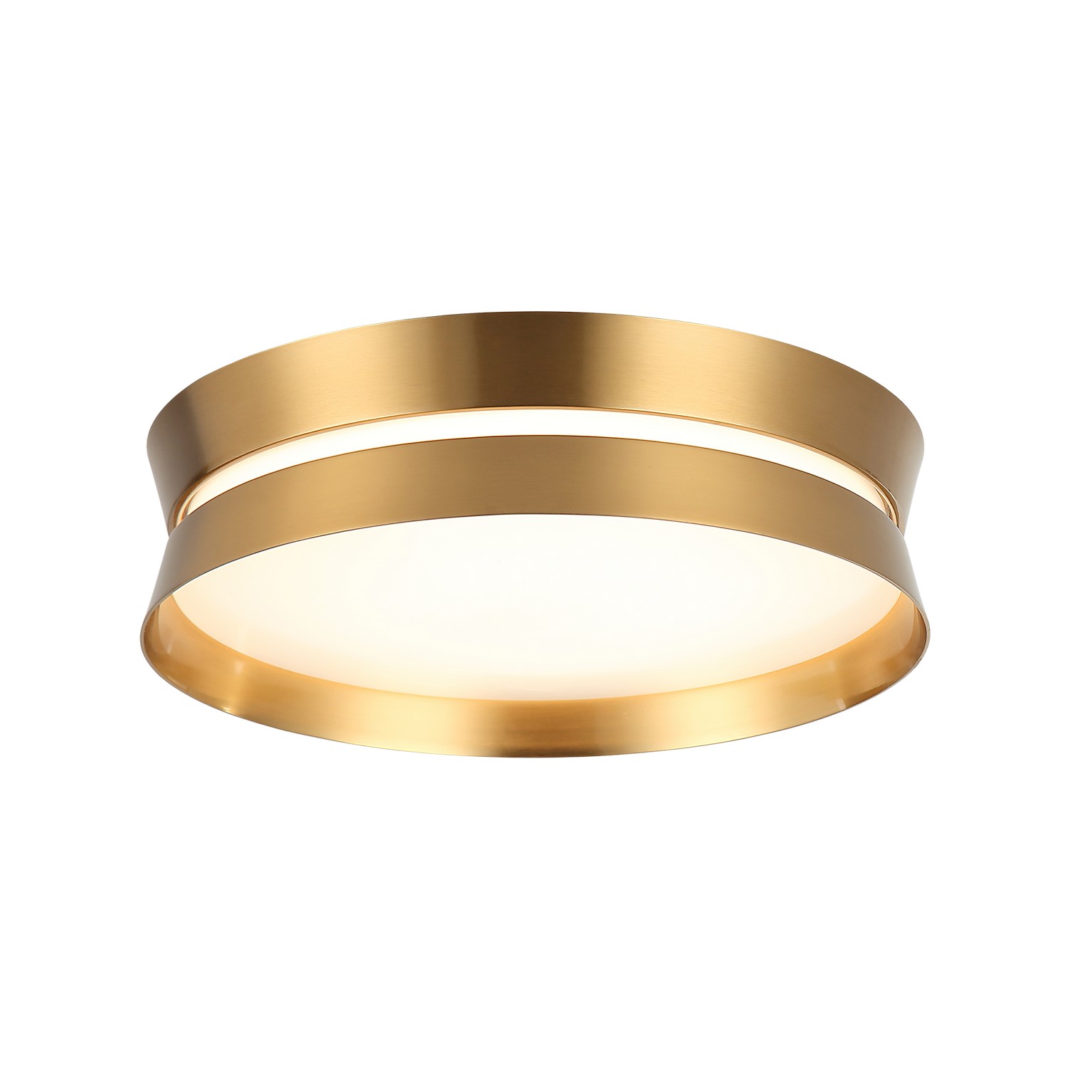 Aged Gold Brass Flush Mount from the Greyson Collection