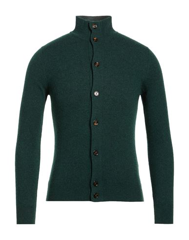 Man Cardigan Dark green Size 38 Cashmere