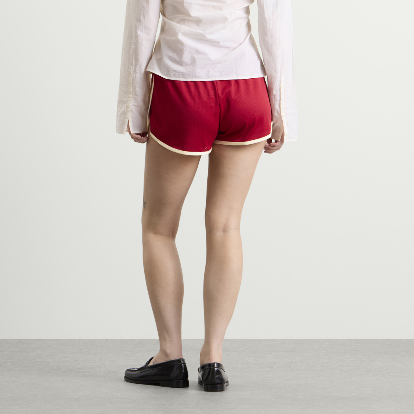 Women's 3 Stripe Sprinter Short Team Victory Red/Warm Vanilla