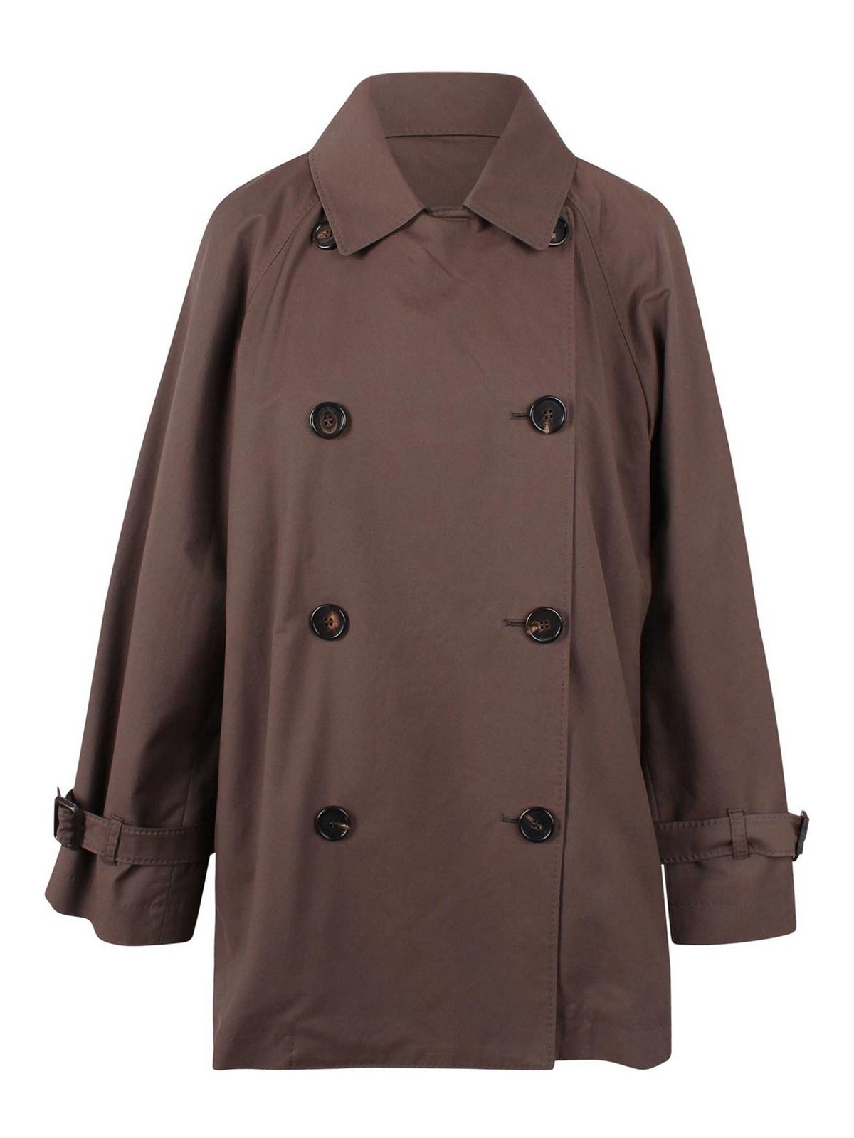 Waterproof cropped trench coat