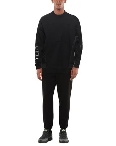 Man Sweatshirt Black Size S Cotton, Polyamide, Polyester, Elastane