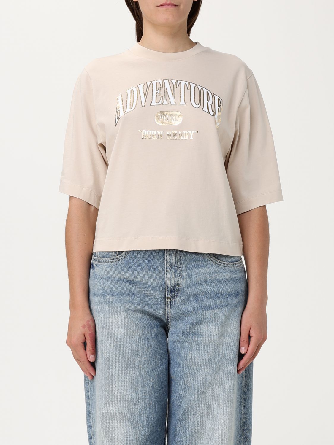 T-Shirt PINKO Woman color Beige