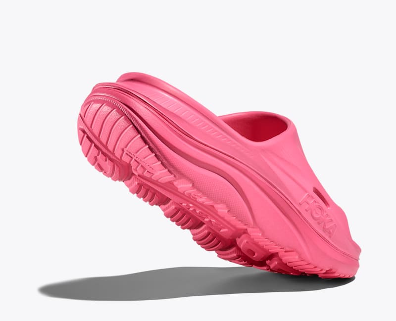 HOKA ORA Recovery Slide 3 Shoes in Neon Rose/Neon Rose