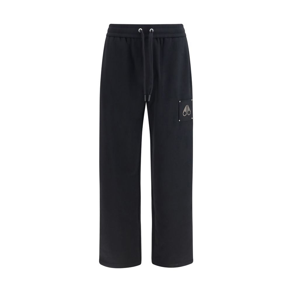 Straight Leg Cotton Joggers — Black
