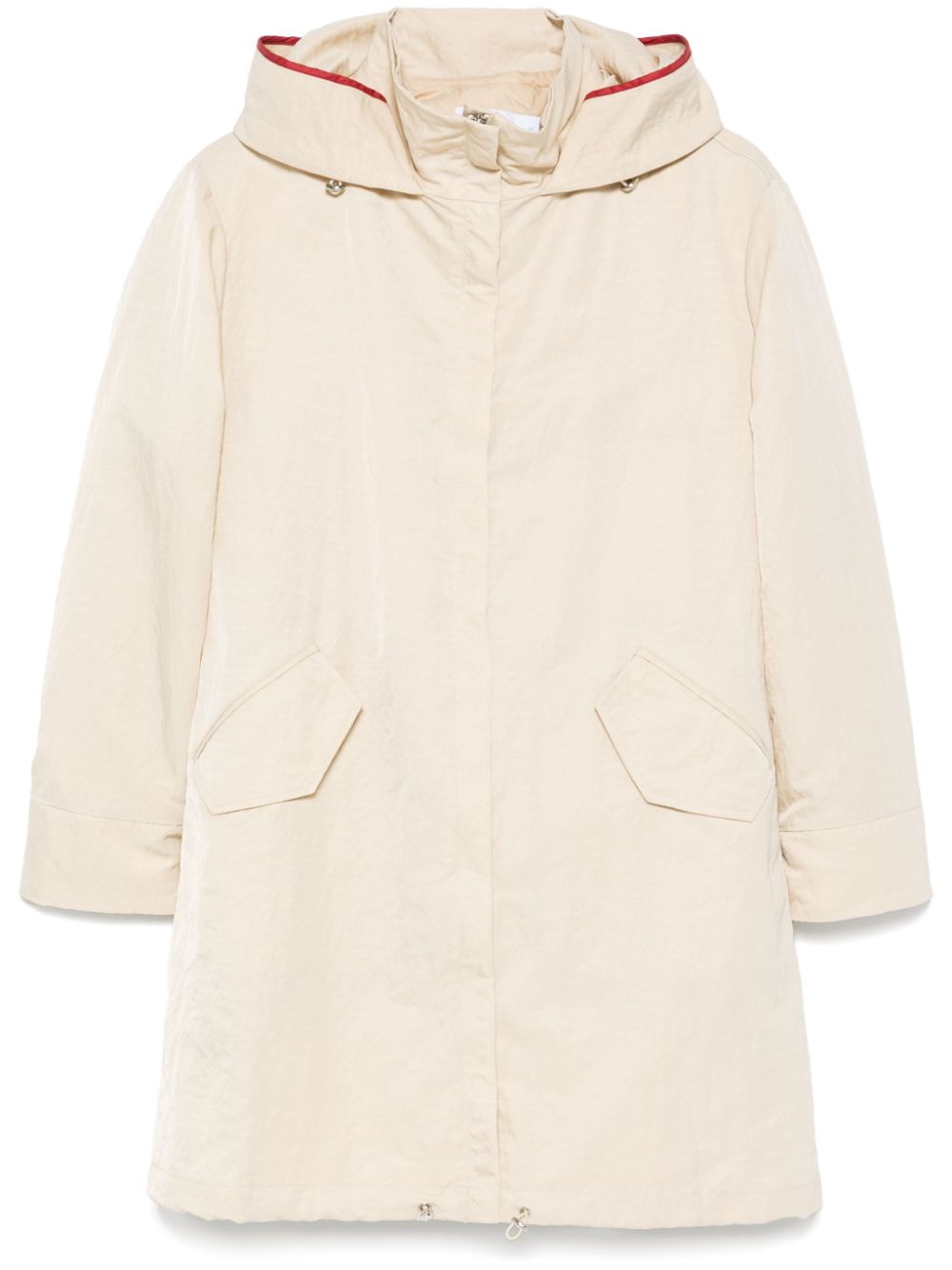 Hooded parka coat - Neutrals