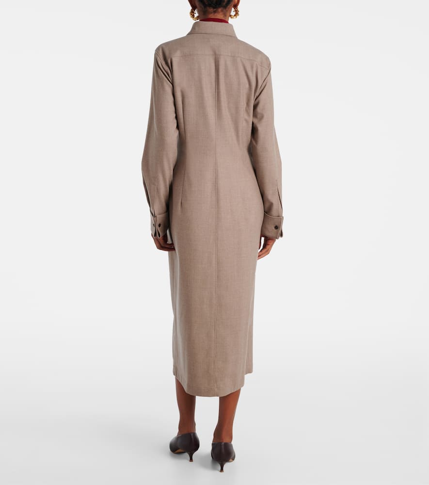 Pallino cashmere-blend shirt dress