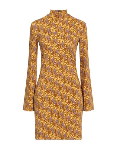 Malìparmi Woman Mini dress Marigold Size 6 Viscose, Elastic fibres