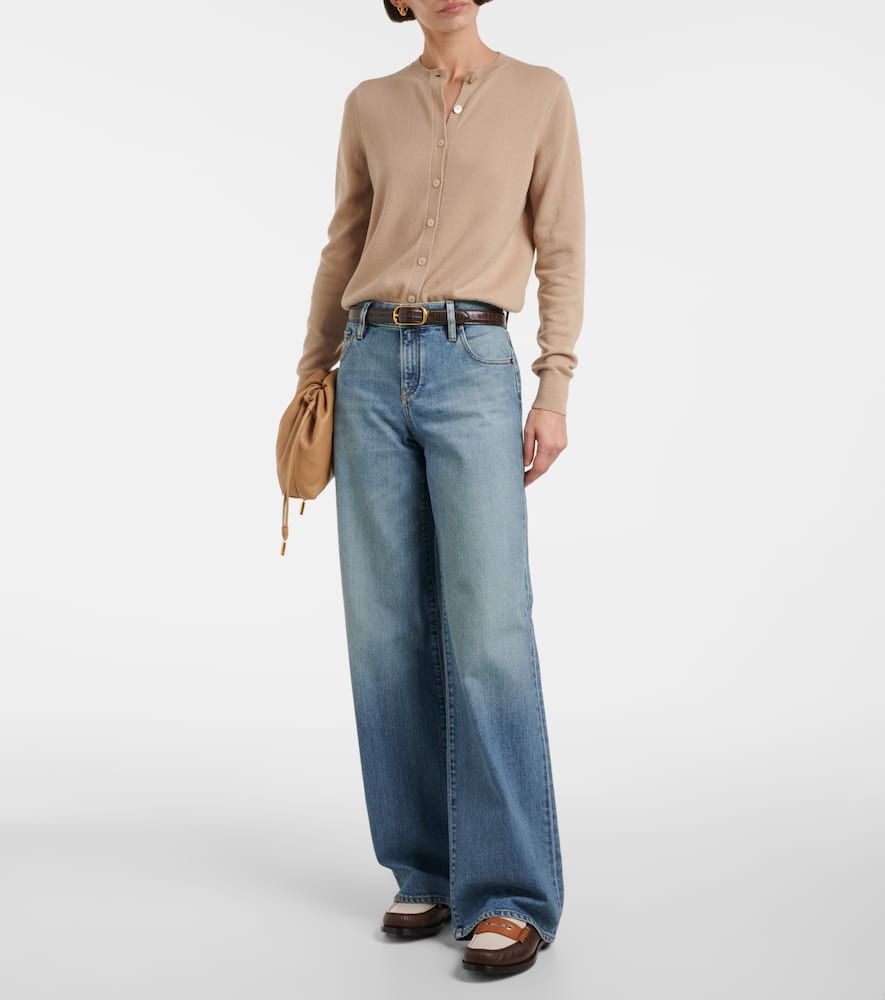 Cable-knit cashmere cardigan