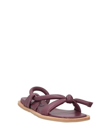 Woman Sandals Plum Size 6 Leather