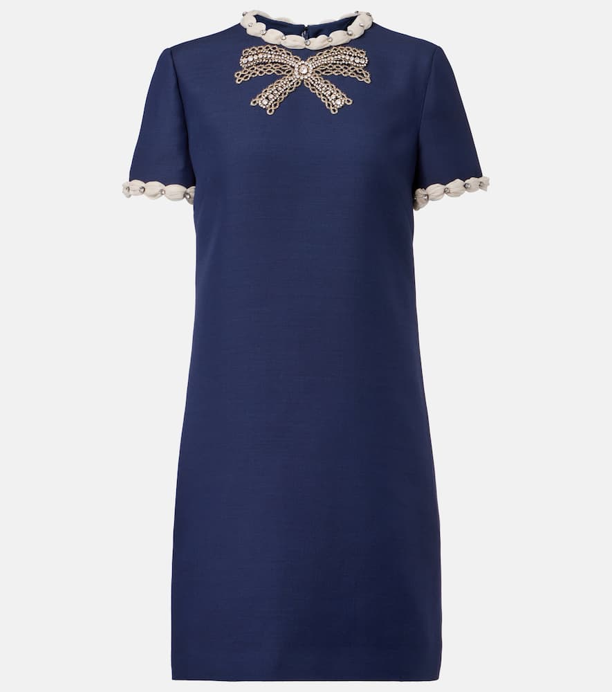 Crepe Couture embellished minidress
