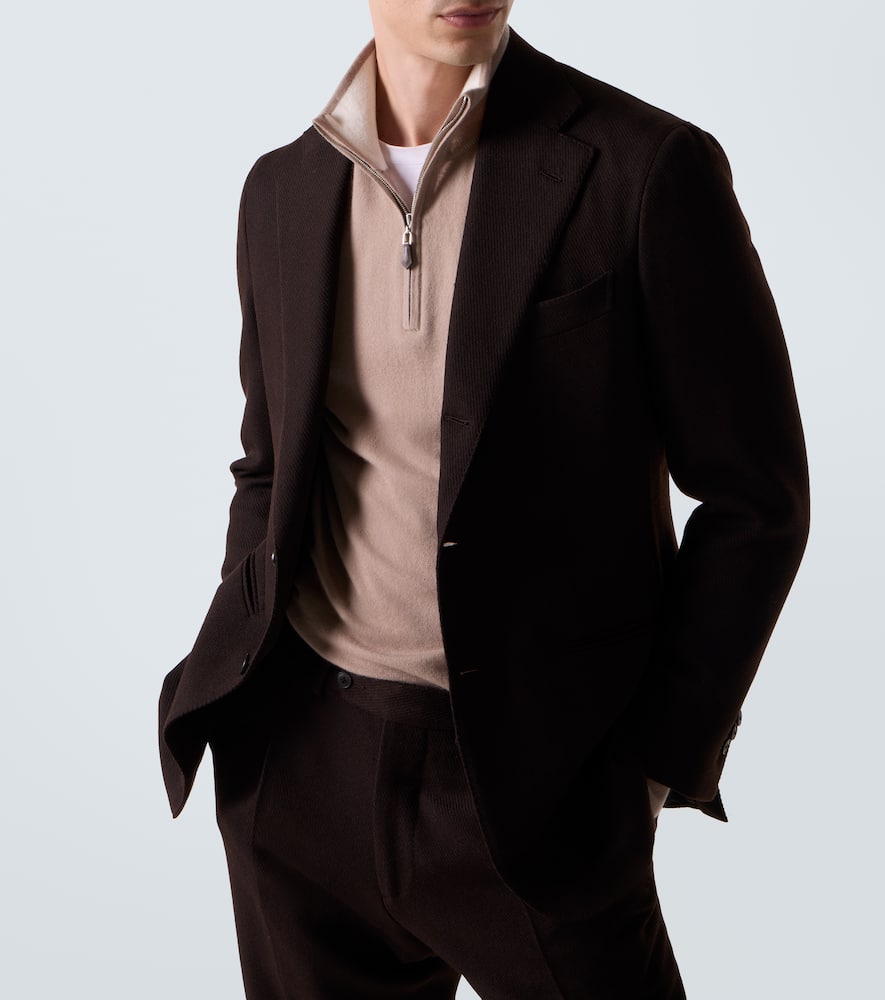 Mr Fenchurch cashmere half-zip sweater