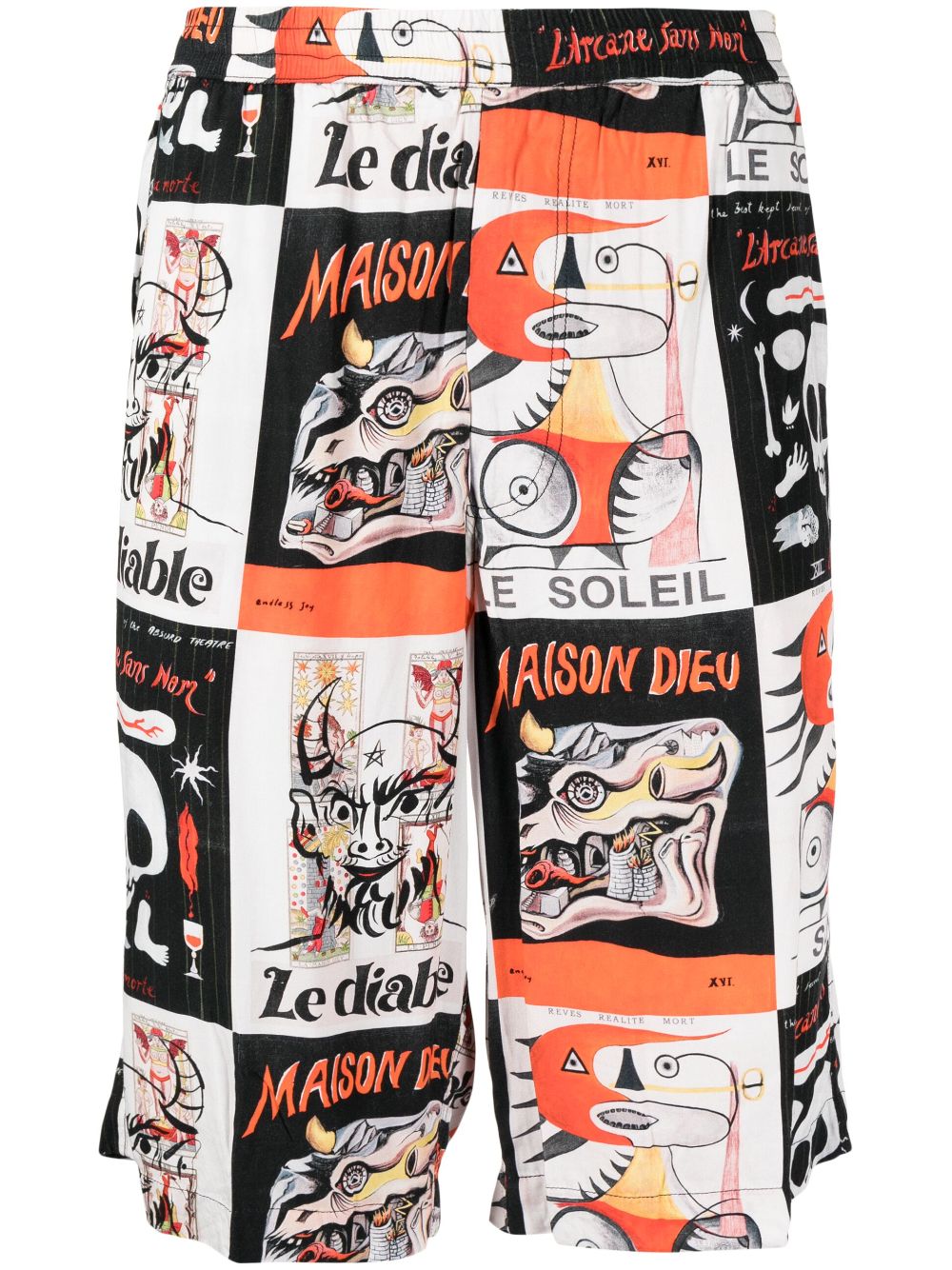 Graphic-print bermuda shorts - Multicolour