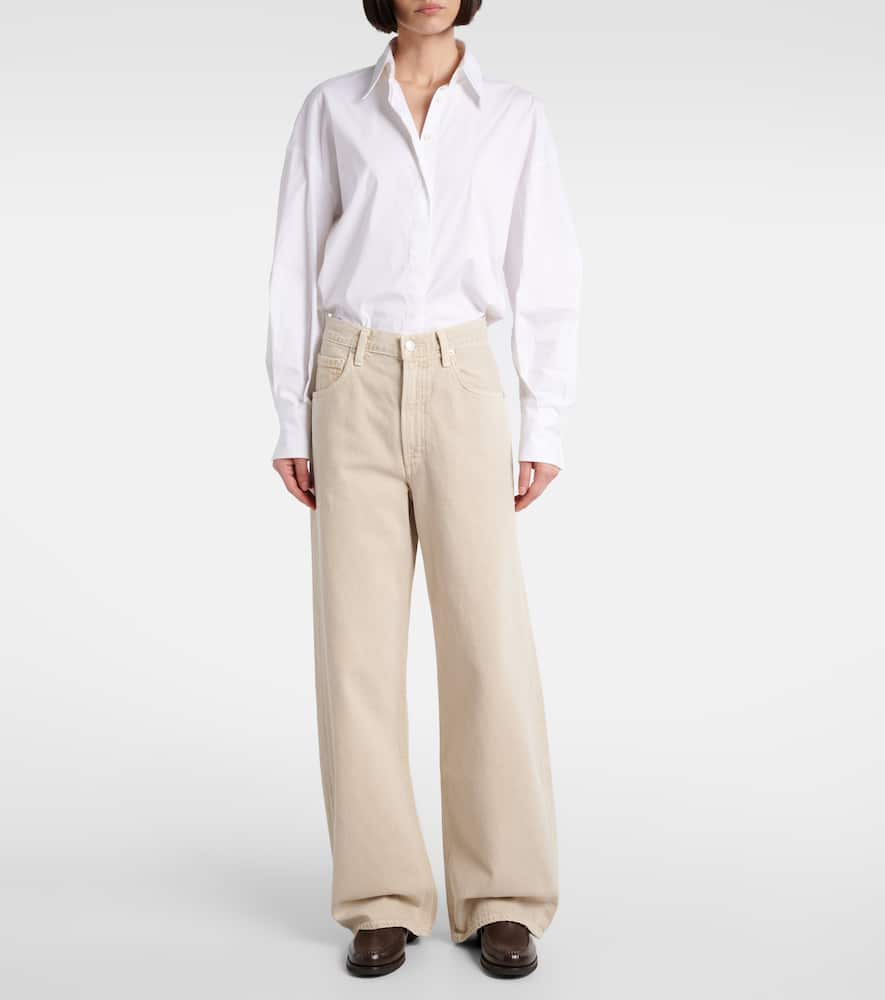 Low Curve mid-rise barrel-leg jeans