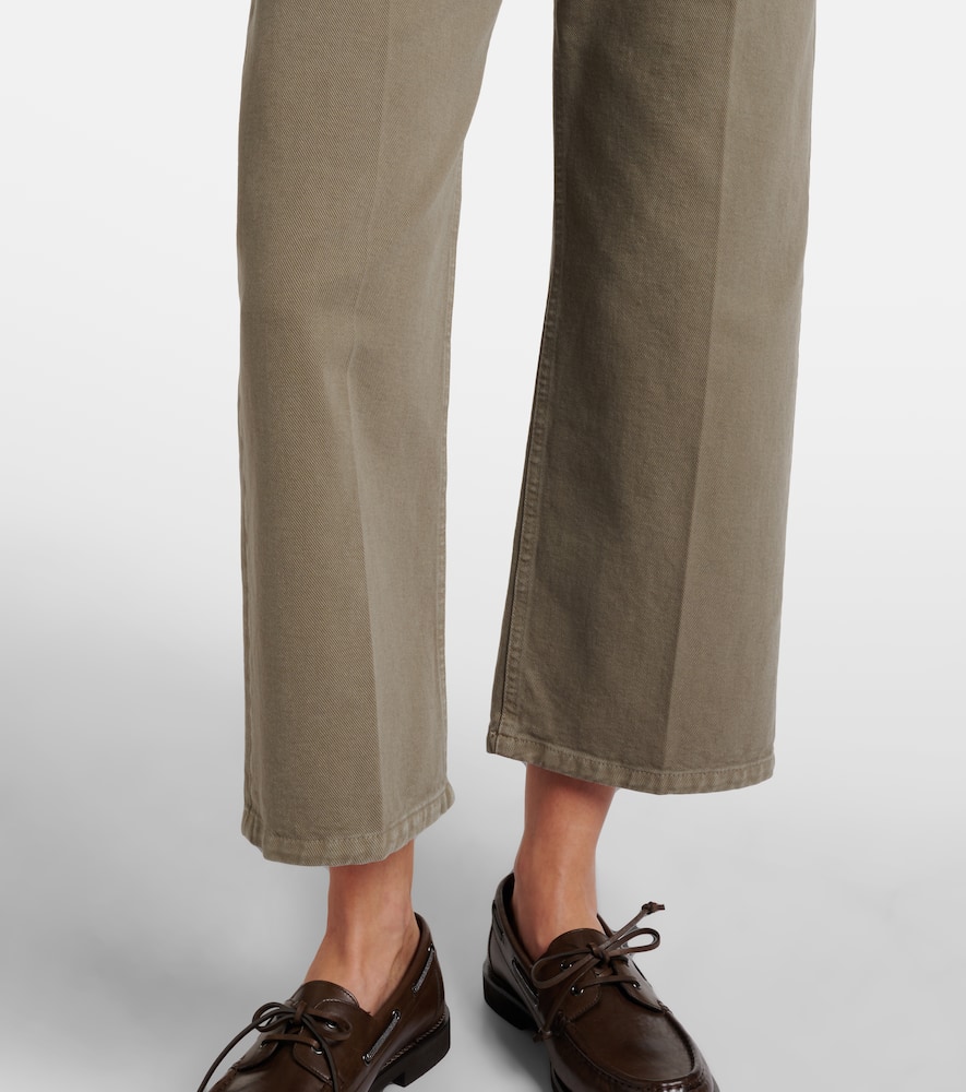 Cropped wide-leg jeans