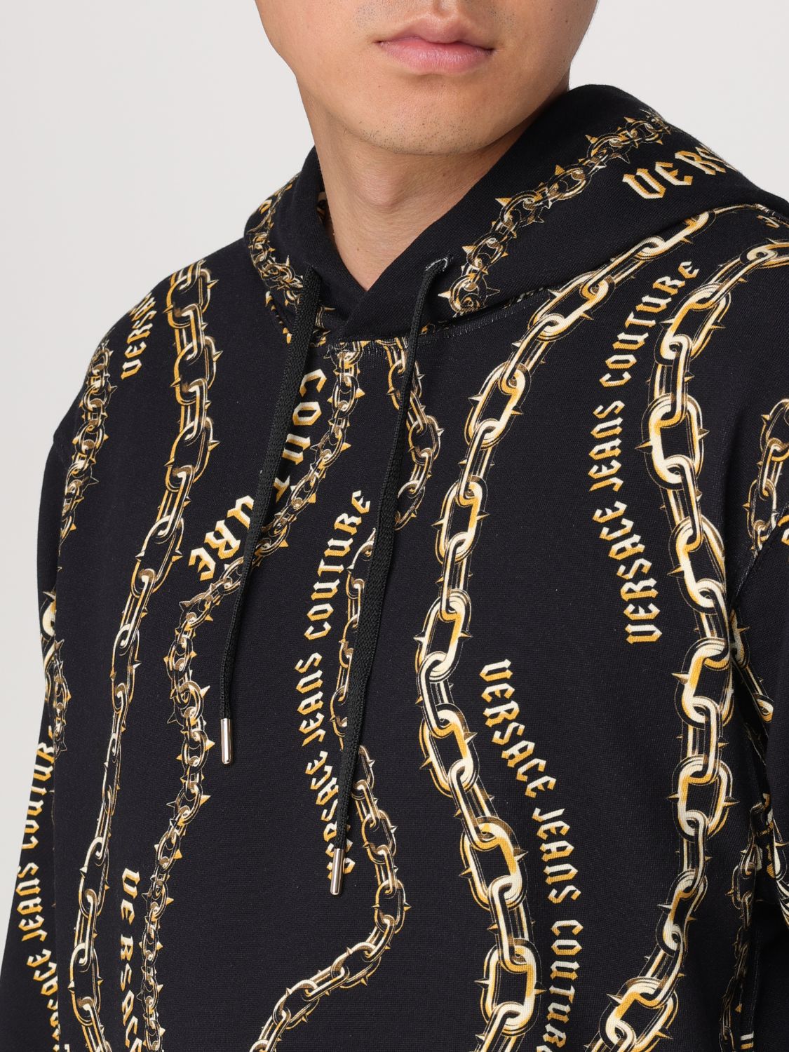 Chain Couture hoodie - Black