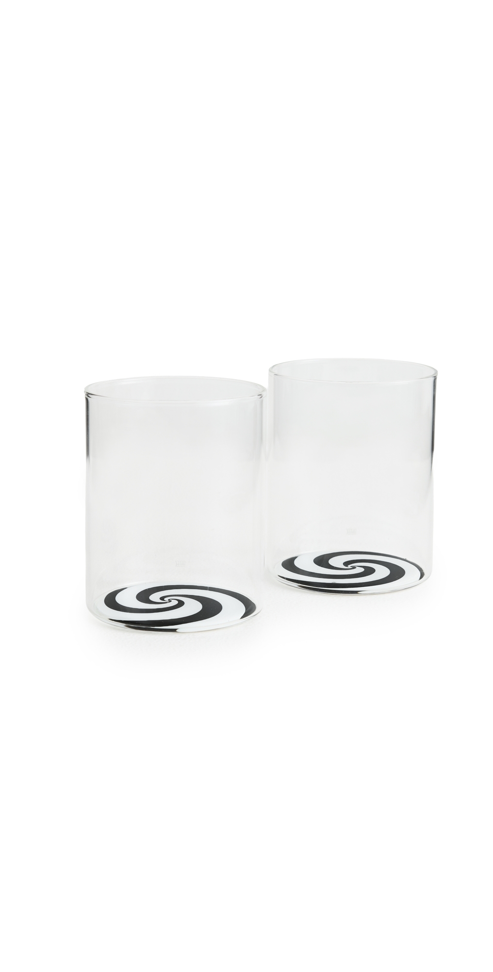 Swirl Tumbler Set of 2 Black/White One Size