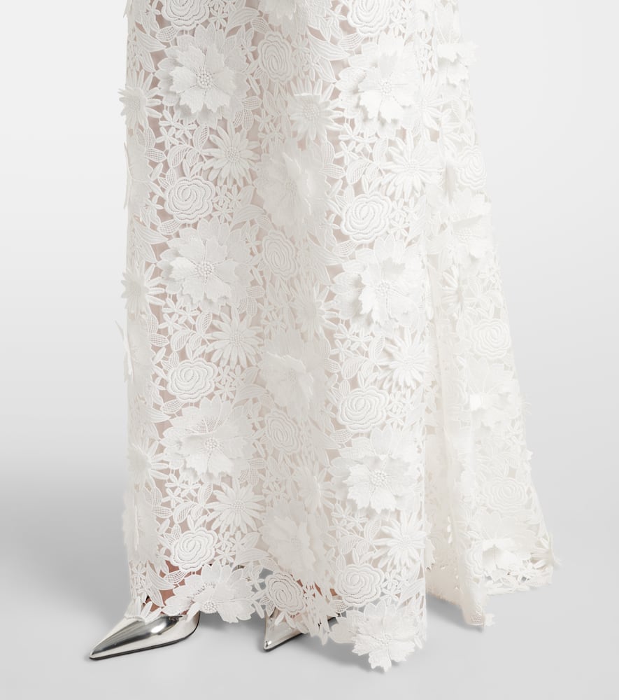Bridal floral lace gown