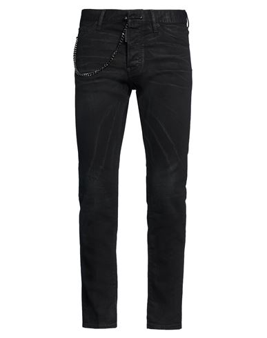 Man Jeans Black Size 30 Cotton, Elastane