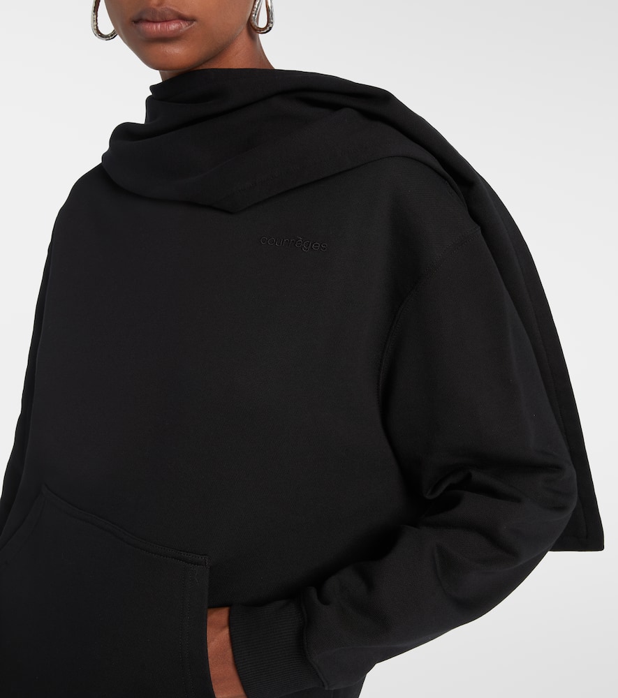 Courrèges Asymmetric cotton jersey sweatshirt