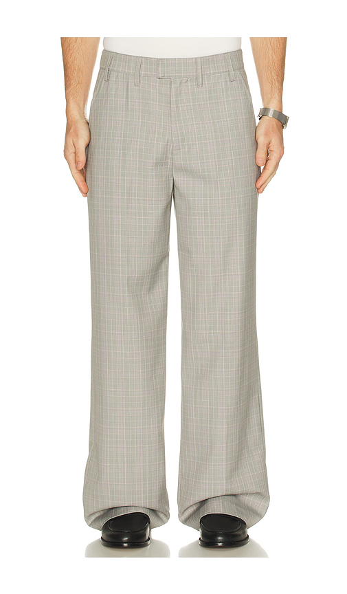 KROST Elliott Plaid Trouser in Grey. S. Also in M, L, XL/1X