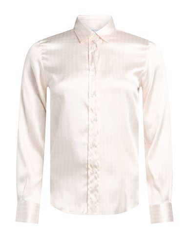 Woman Shirt Cream Size 2 Silk, Elastane