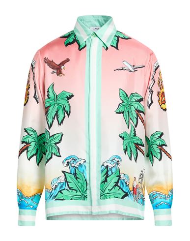 Man Shirt Light pink Size S Silk