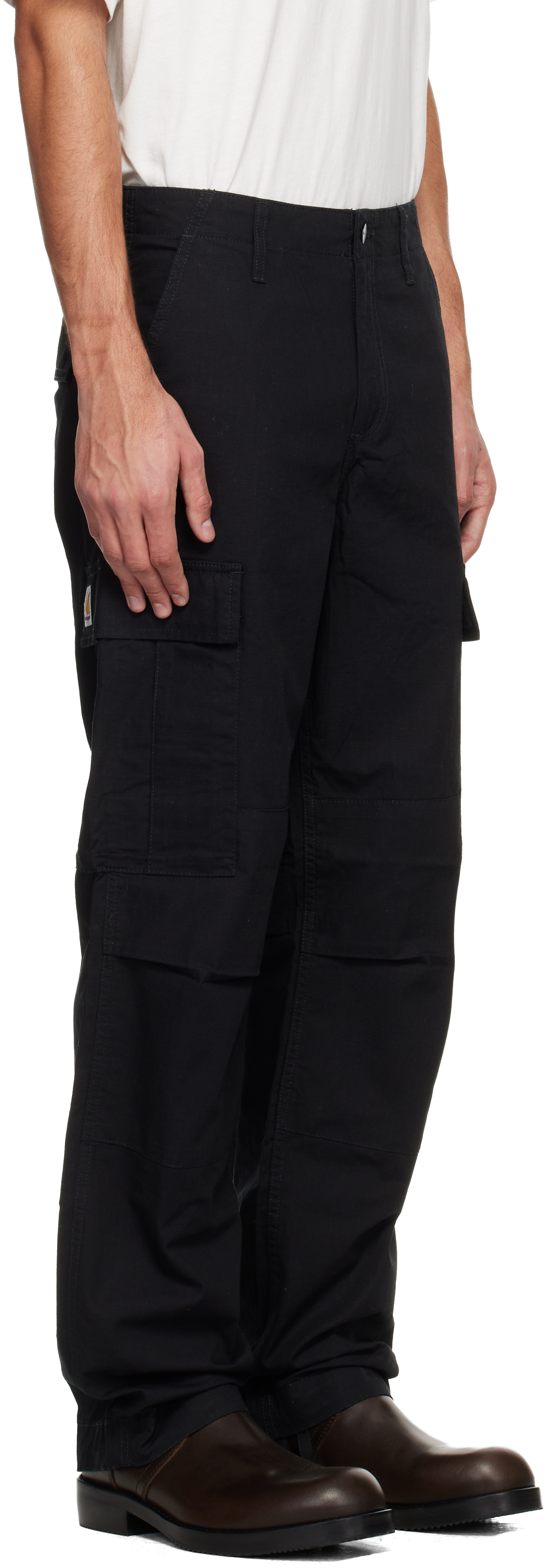 Black Regular Cargo Pants
