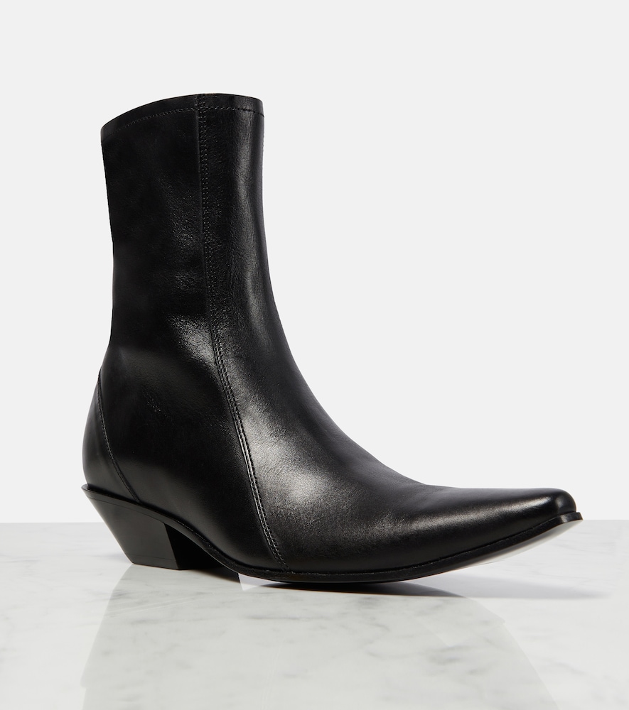Leather cowboy boots