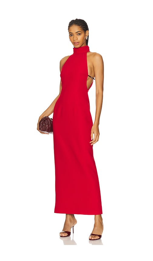 Ceren Ocak Belt Detailed Dress in Red.  XS. Also in L, M