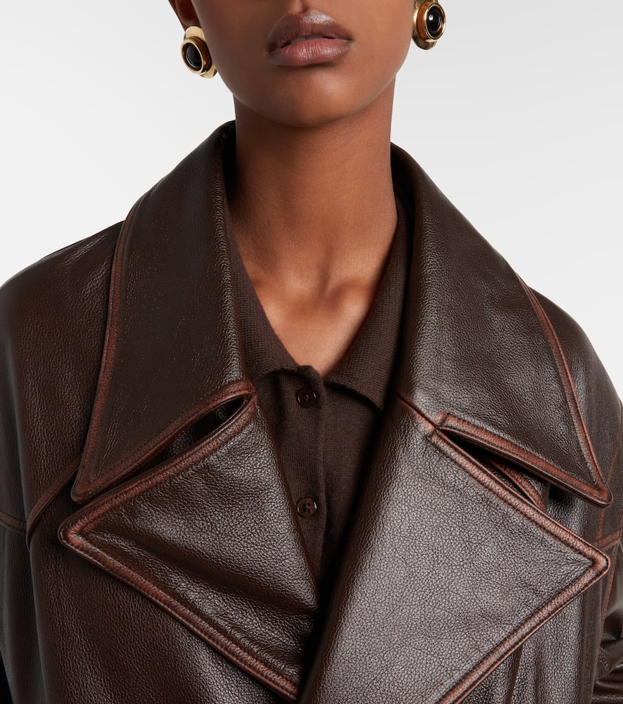 Leather biker jacket