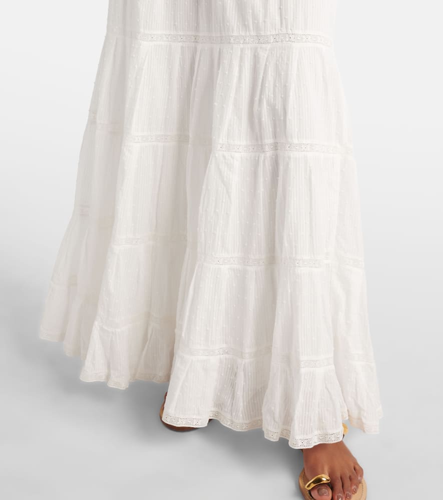 Striped cotton maxi dress