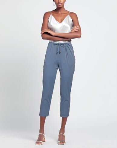 Nenè Woman Pants Azure Size 12 Cotton, Polyester, Elastane