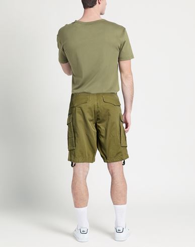 Man Shorts & Bermuda Shorts Military green Size 32 Cotton