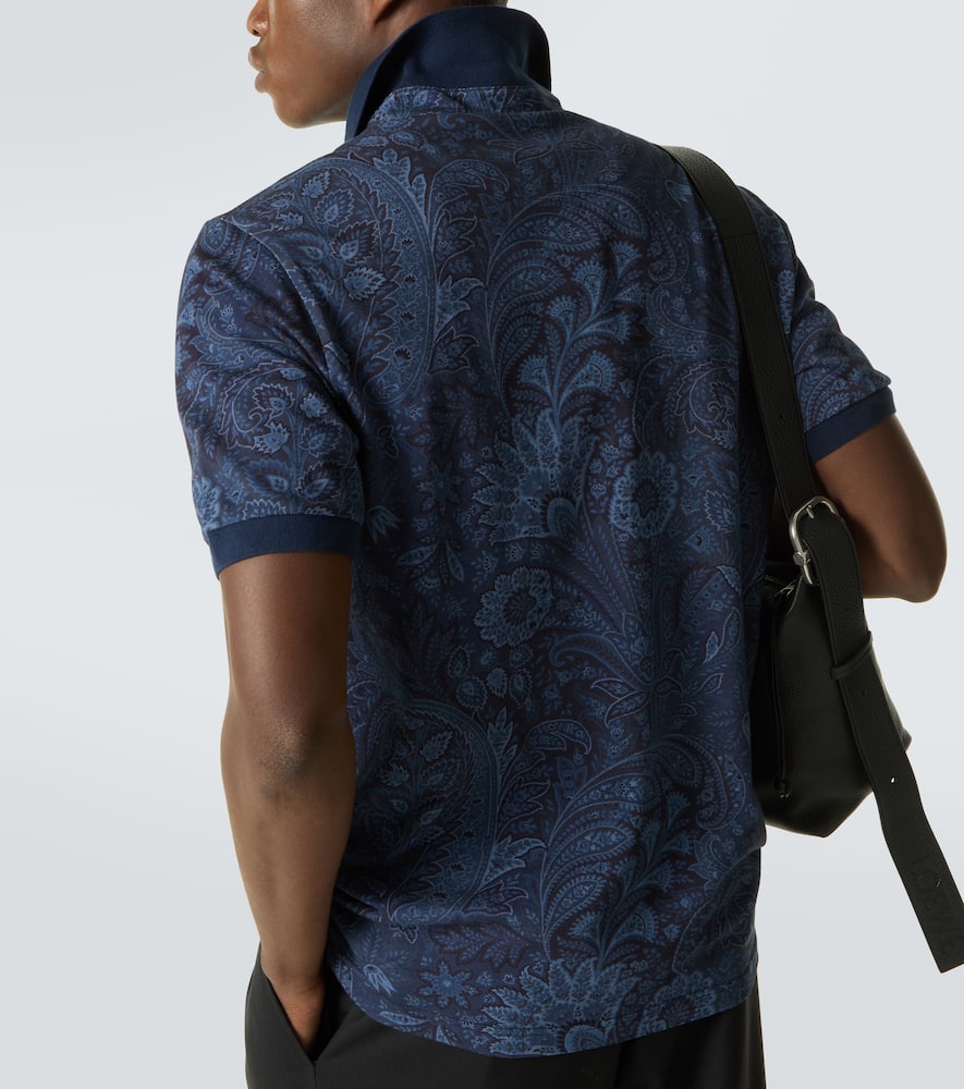 Paisley cotton polo shirt