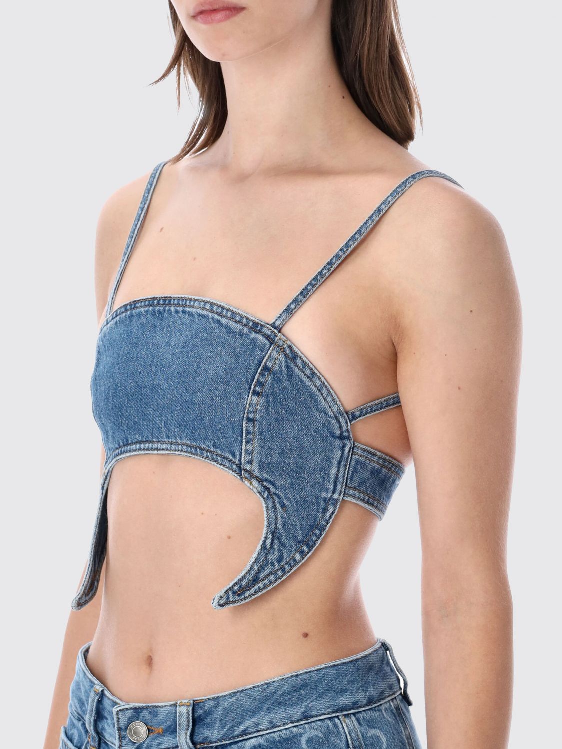 Denim Moon Bra Top Light Blue
