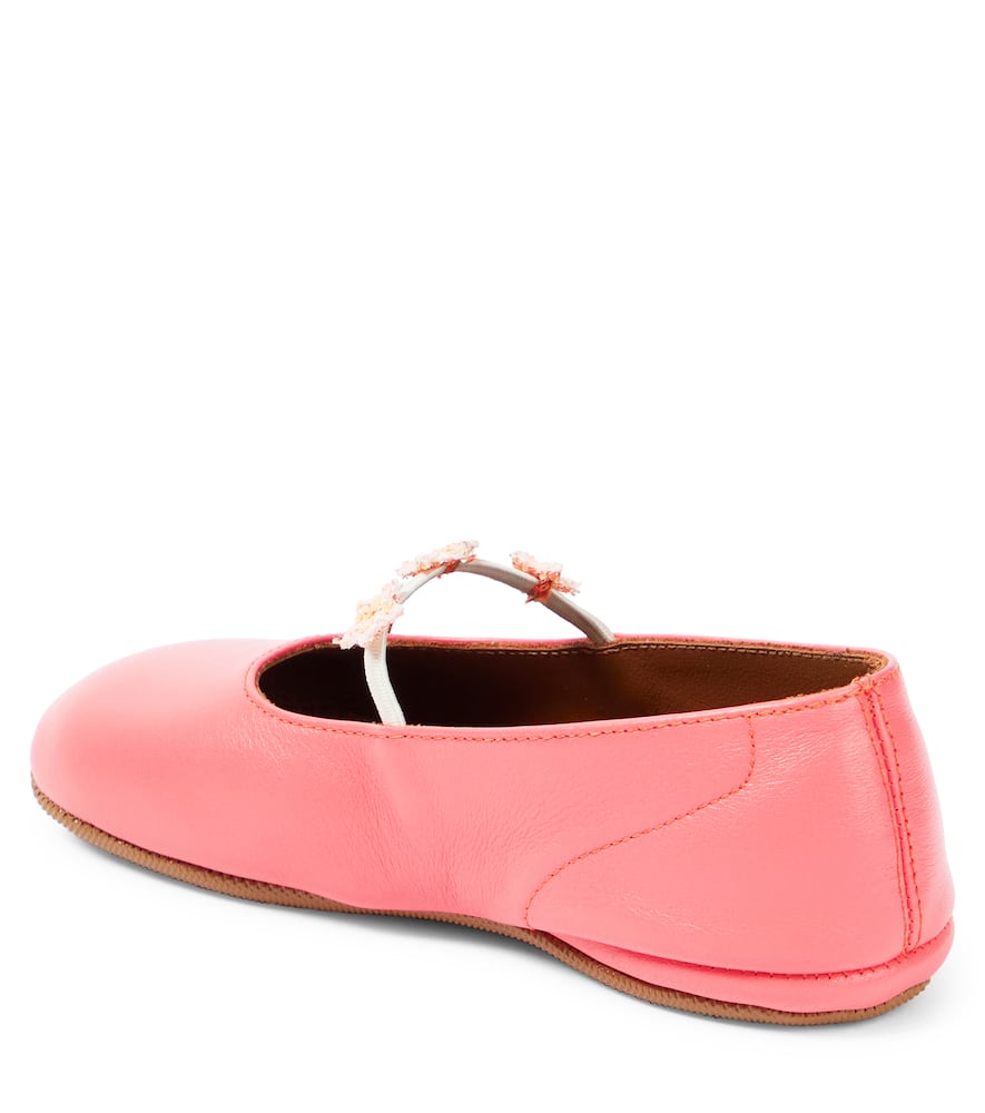 PèPè Goteborg appliqué leather ballet flats