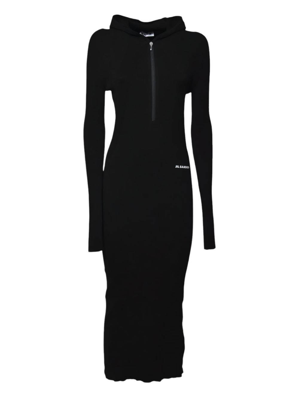 + Hooded Knit Midi Dreess
